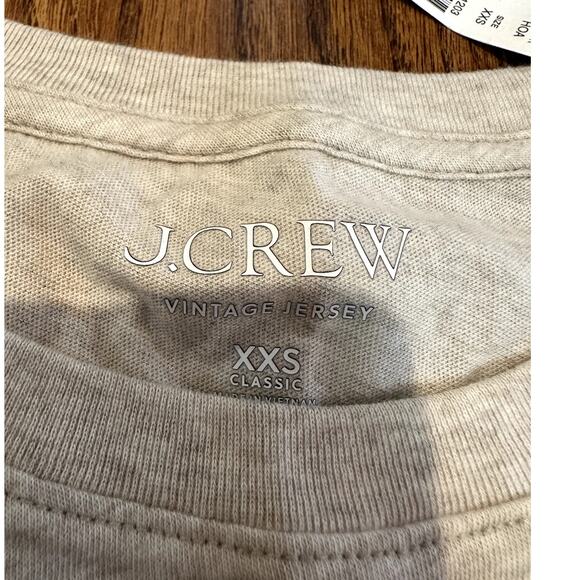 J. Crew Women's Vintage Jersey Style T-Shirt Beige Size XXS NWT Everyday Style - Picture 3 of 5